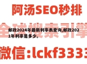 邮政2024年最新利率表查询,邮政2021年利率是多少。