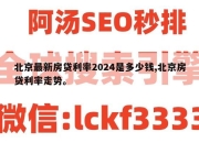 北京最新房贷利率2024是多少钱,北京房贷利率走势。