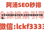 北京买房贷款首付比例,北京买房贷款首付政策。