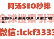 北京贷款公司骗局曝光视频,北京贷款公司官网。