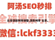 北京贷款利率调整,贷款利率 北京。