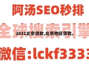 2021北京贷款,北京地区贷款。