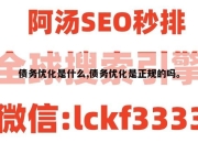 债务优化是什么,债务优化是正规的吗。