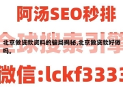 北京做贷款资料的骗局揭秘,北京做贷款好做吗。