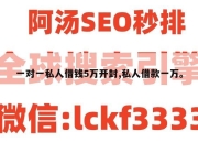 一对一私人借钱5万开封,私人借款一万。