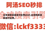 北京贷款买房首付比例2020,北京购房贷款首付比例。