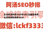 北京房贷利率2024年6月1日最新利率,北京房贷款利率2020。