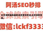 北京贷款骗局最新消息查询电话,北京贷款官网。