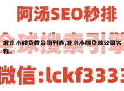 北京小额贷款公司列表,北京小额贷款公司名称。