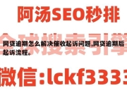 网贷逾期怎么解决催收起诉问题,网贷逾期后起诉流程。