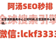 北京贷款服务中心上班时间,北京贷款中心电话。